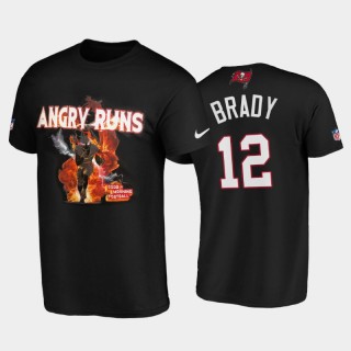 Tampa Bay Buccaneers Tom Brady Black Angry Runs Inner Scepter T-Shirt