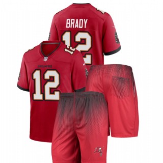 Tampa Bay Buccaneers Tom Brady Red Game Jersey Shorts Suit