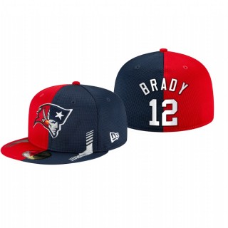 Tampa Bay Buccaneers Tom Brady Split Team Logo Hat - Red Navy