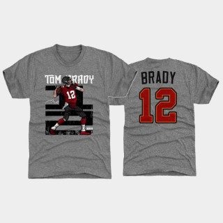 Tom Brady First Player 600th TDs Buccaneers T-Shirt Gray