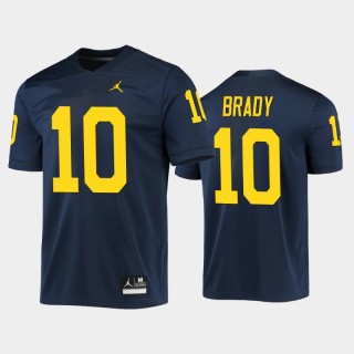 Michigan Wolverines Tom Brady Game Jersey - Navy